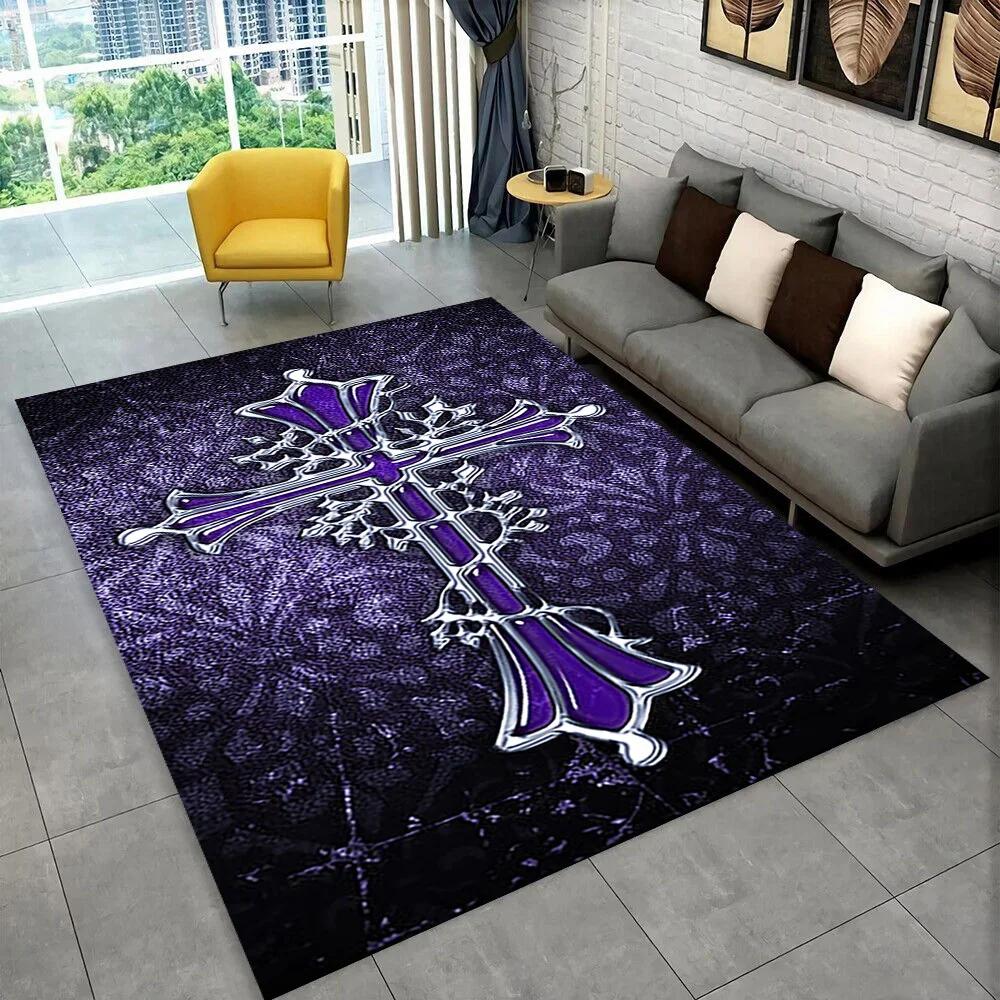 Holy Bible Cross Jesus Pray Area Rug,Carpet Rug for Home Living Room Bedroom Sofa Doormat Decor,kid Play Non-slip Floor Mat Gift
