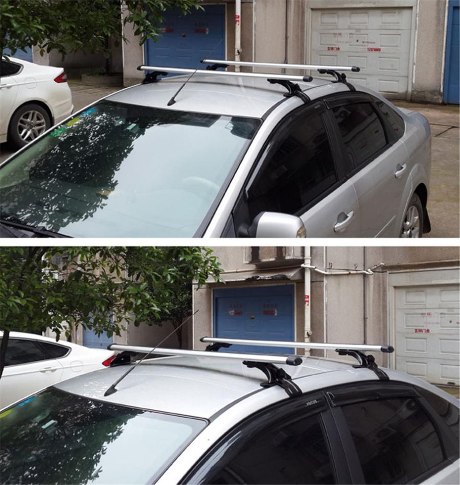54" Universal Car Top Roof Rack Cross Tube Bar Cargo Luggage Carrier Rack Silver