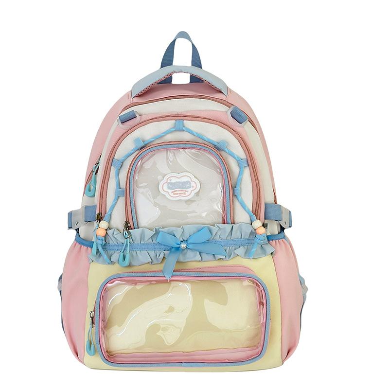 

Студенческий школьный рюкзак прозрачный простой повседневный школьный рюкзак милый рюкзак большой вместимости для студенток small