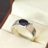 Black Onyx Oval Cut Gemstone With 925 Sterling Silver Ring For Men's #A813 JL375666901783