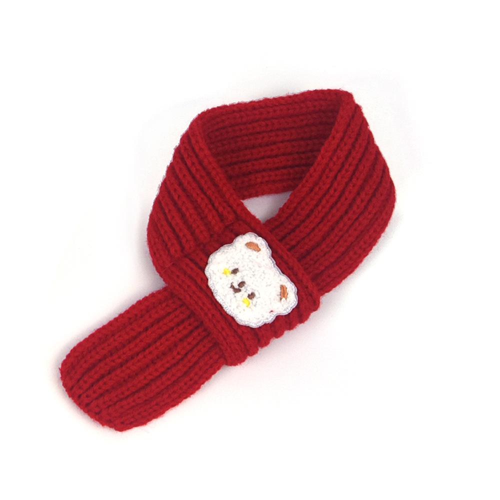 Pet Wool Knitted Scarf Cartoon Panda Dress Up Neck Warm and Comfortable Antifreeze Supplies