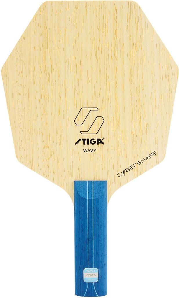 STIGA Table Tennis Shakehand Speed and Cyber Wavey 1602240237 Racket, Control, Shape, STR, Beige,