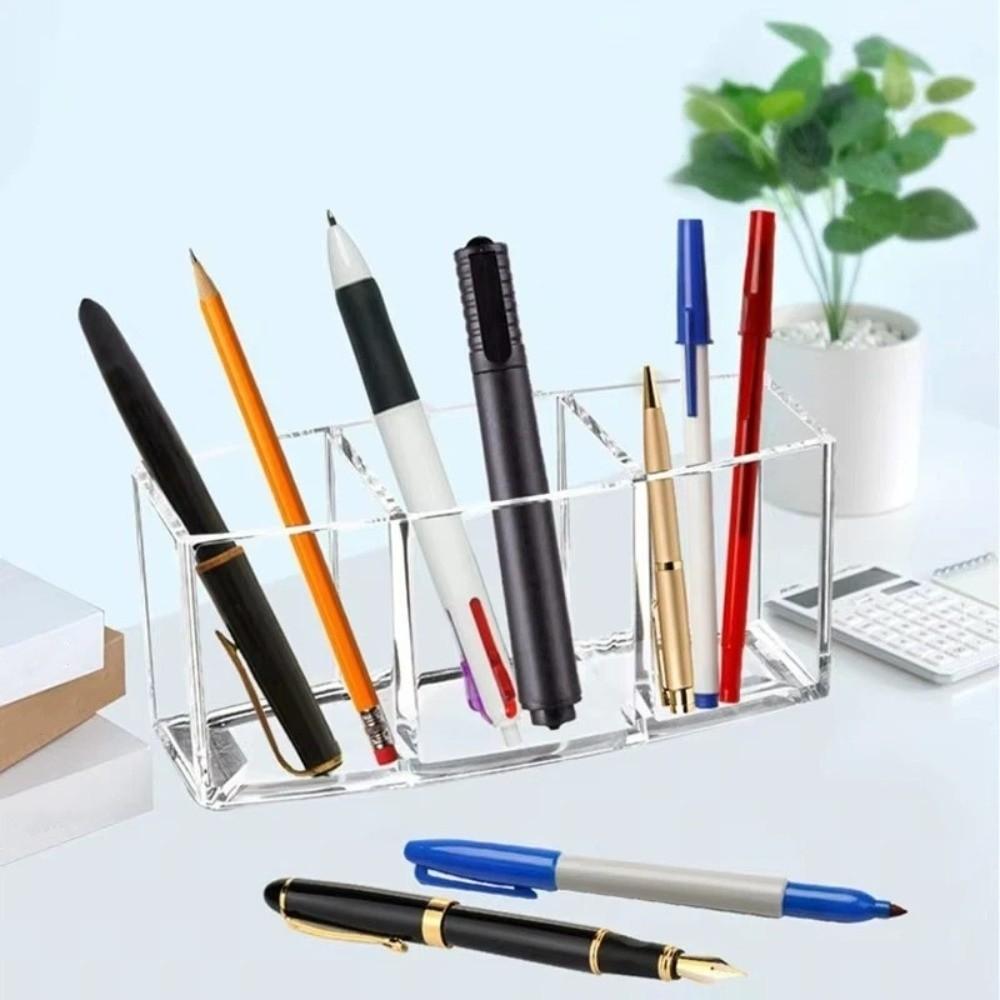 Clear Brush Holder Plastic Makeup Storage Tray Jewelry Case Cosmetic Storage Box  Drawer Organizer