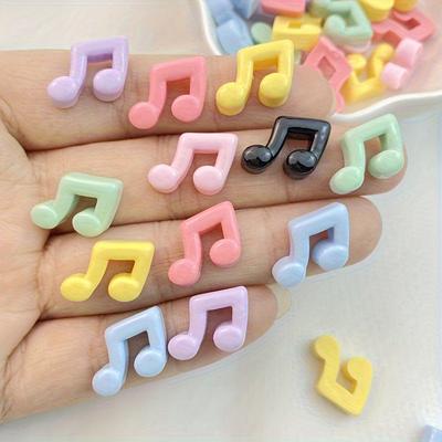 Nota Musical Superficie Brillante Resina Accesorios Pegamento Crema DIY Funda de Teléfono Llavero Accesorio para el Cabello Material Parche