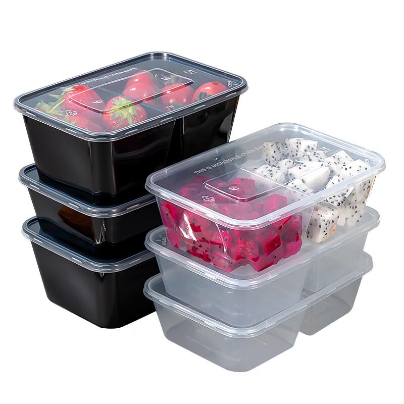 Einweg-Takeaway-Box mit zwei Fächern