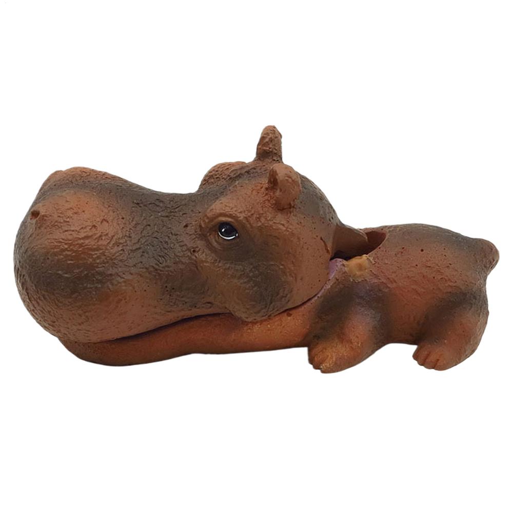 

Hippo For Fish Tank Resin Hippo Craft Aquarium Ornament Cute Animal Aquarium Decoration For Simulated Underwater World синій