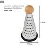 Manual Cheese Grater Cone Shaped Stainless Steel Ergonomic Kitchen Gadget for Cheese Fruits Vegetables Fast Prep