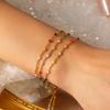 Multicolor Drip Round Bead Gold Layered Bracelet Necklace Set - Ethnic Style Titanium Steel Jewelry.