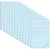 (12 Pads) Lined Sticky Notes 4x6 In Ruled Stickies Super Sticking Power Memo Pads, Light Blue