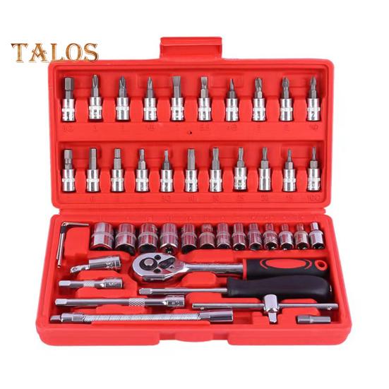 

Набор из 46 автомобильных ключей, мощные динамометрические ключи, инструменты для ремонта автомобилей, велосипедов, мотоциклов, шестигранные наборы торцевых головок для сверл PH SL PZ HEX T-Drill красный