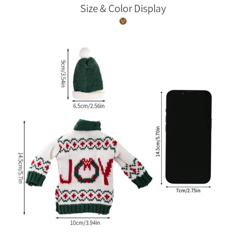 Knitted Bottle Cover Christmas Snowman Designs Champagne Decoration Practical Protective Sleeve For Wine And Gifts
