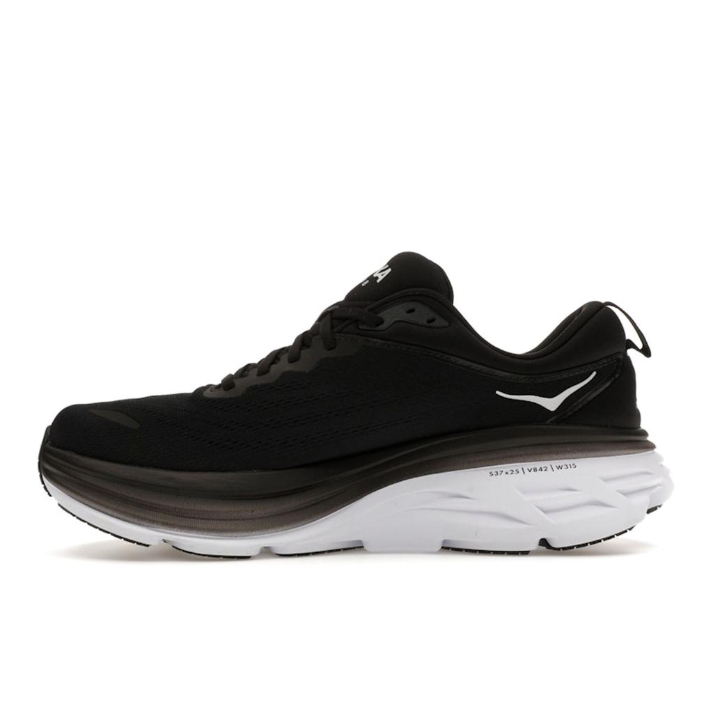 HOKA Bondi 8 Black White Men Sneakers 1123202-BWHT
