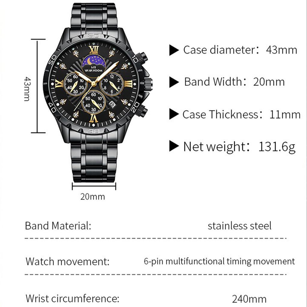 Orologio Uomo Acciaio Inox Argento E Quadrante Blu: Quarzo Svizzero, Data, Luminoso, Impermeabile IP68