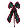 Ruffle Christmas Tree Topper Bow Long Streamers Tree Bow with Long Tails  New Year Decor