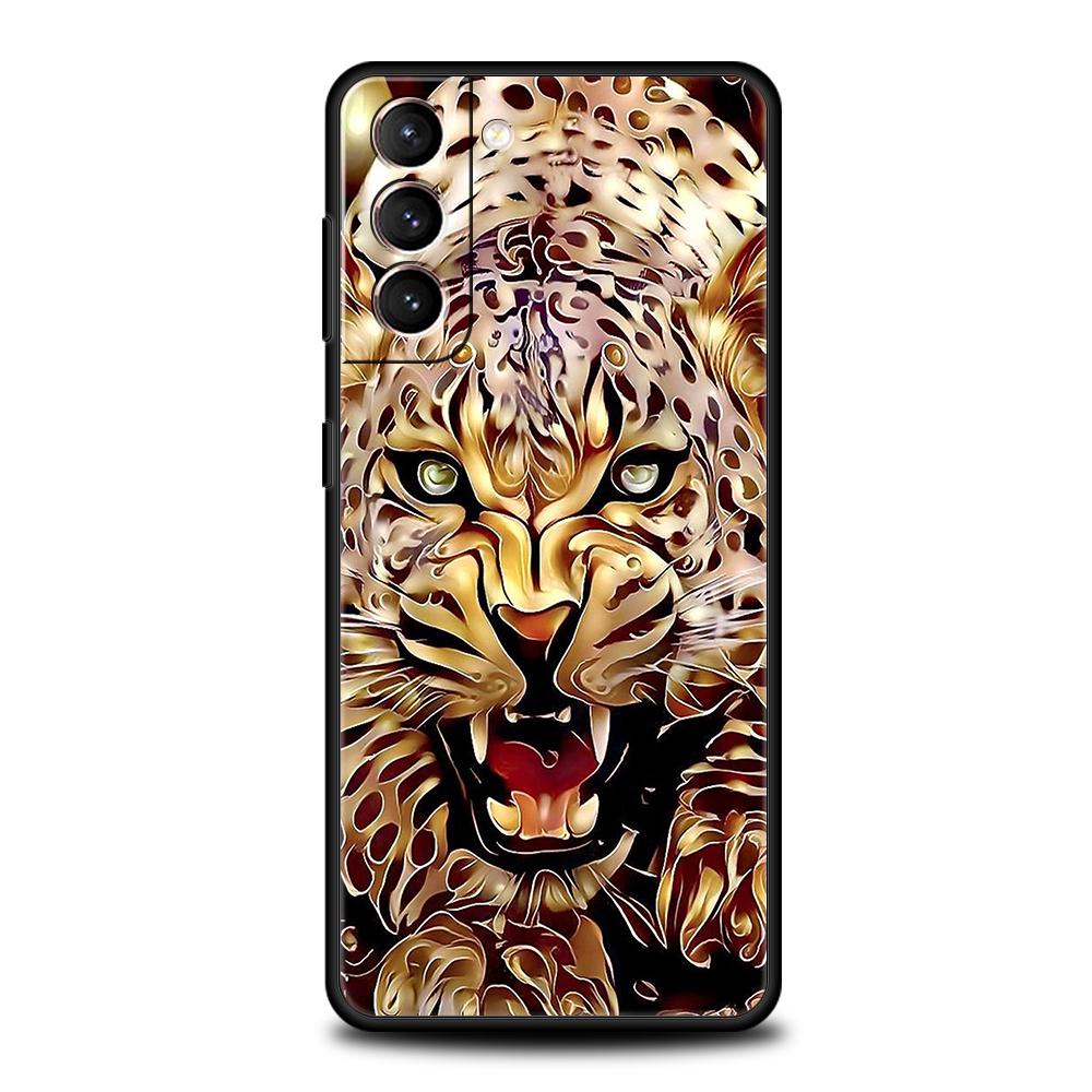 Leopard Print Phone Case for Samsung Galaxy S24 S23 S22 S20 S21 FE Ultra S10 S10E S9 S8 Plus 5G Silicone Cover Fundas Capas Bag