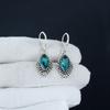Dainty Indocolite Gemstone Earrings, 925 Sterling Silver Earring, Handmade Boho Silver Jewelry Dangle Earrings, Wadding Gift
