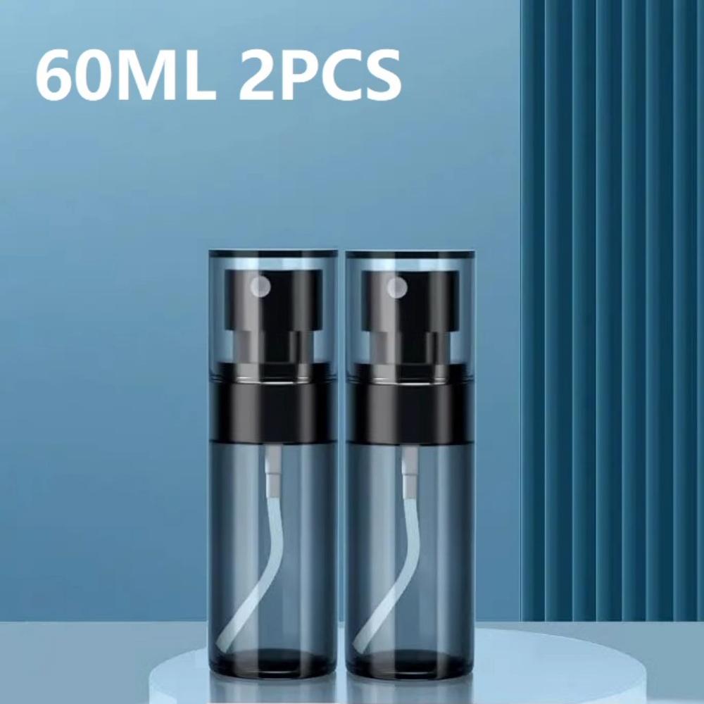 2 Pieces of 30/60/80/100/120ml Spray Bottles, Black Plastic Fine Mist Mini Mr. Bottles for Hair, Cleaning, Salon, Planting and S