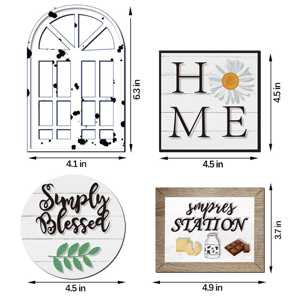 Day Festive Valentines Wooden Tray Signs With Playful Themes For Home Styling