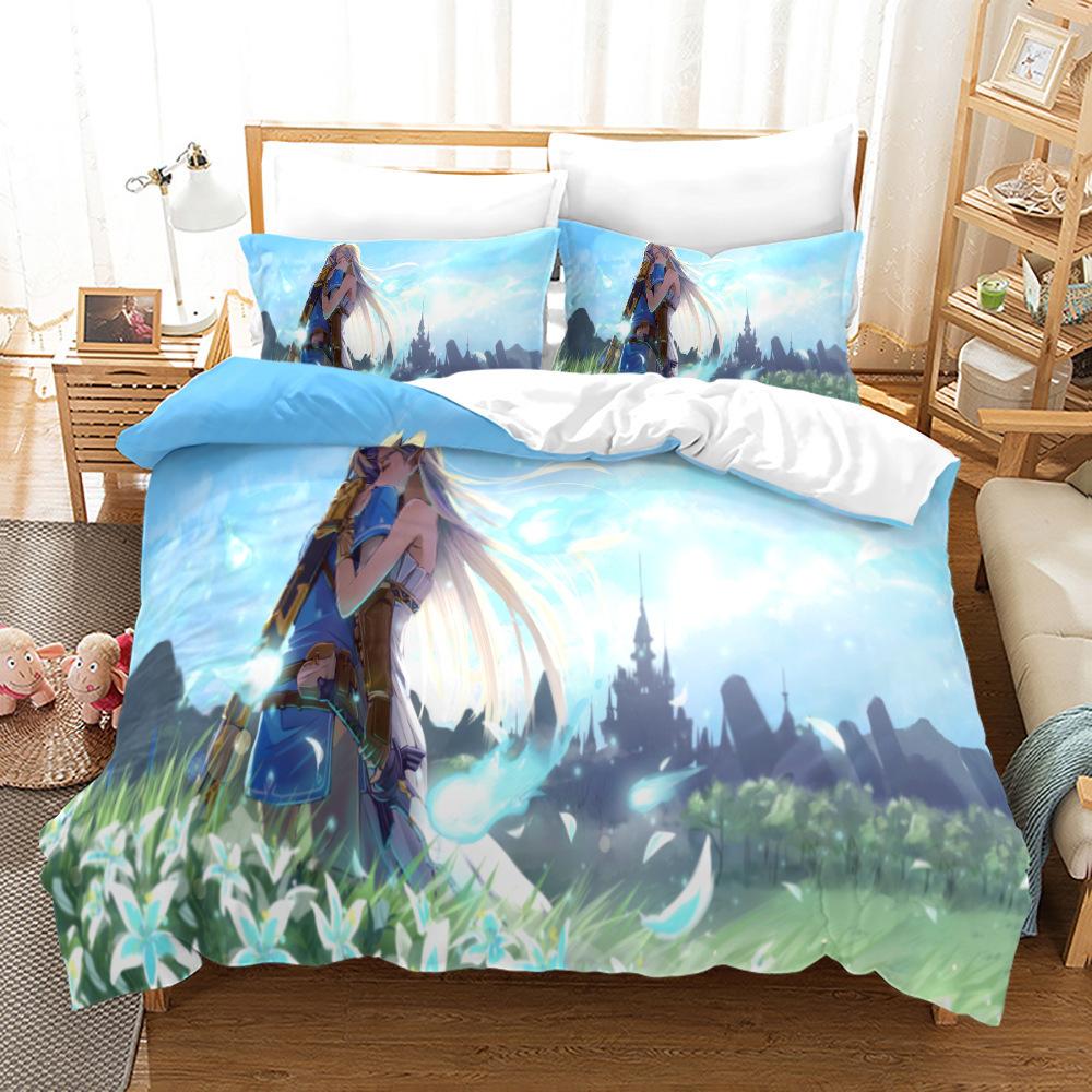 3D Digital Printing Three-Piece Quilt Cover Bedding The Legend Of Zelda