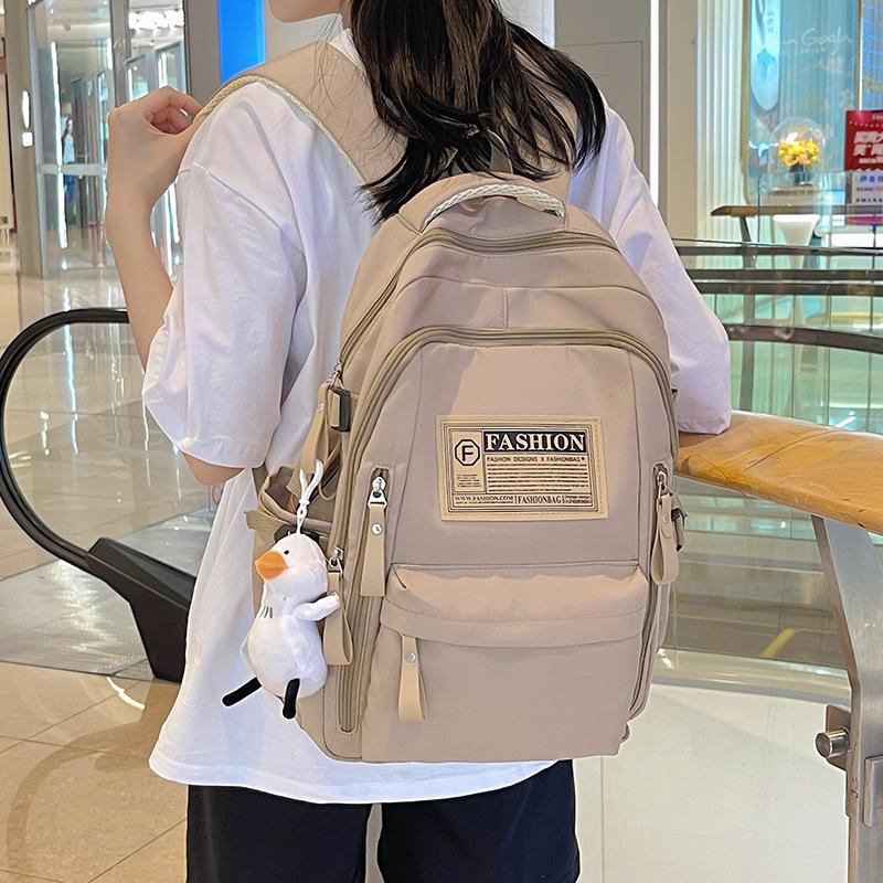 Schoolbag new schoolbag junior high school girl large capacity trend versatile backpack leisure travel backpack college bag