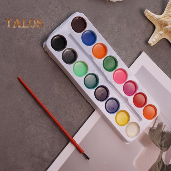 Boxed Watercolor Paint Set Washable Watercolor Paints with Paintbrush Portable Watercolor Palette Kids Art Supplies for Birthday Gift Classroom Travel