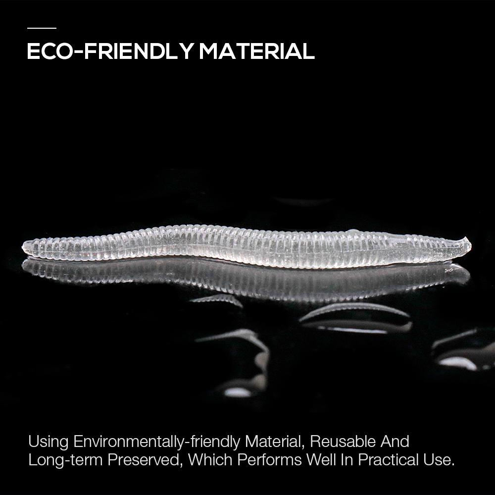 20-100Pcs 35Mm Fishy Smell Worms Soft Lures For Fishing Earthworm Silicone Bait For Pike/Bass/Carp Fishing Accessories Quality