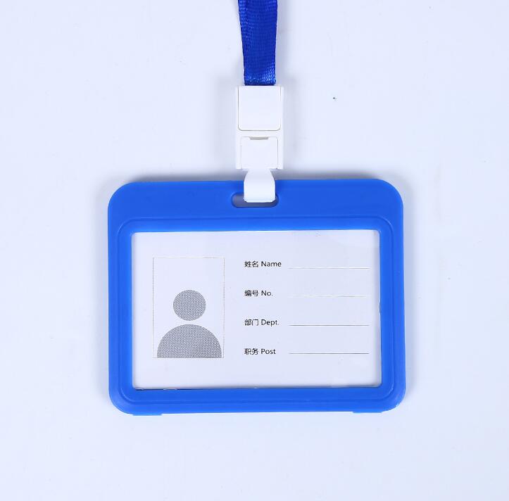 1pcs New Name Credit Card Holders Women Men Bank Card Neck Strap Card Bus ID Holder Students Kids Identity Badge With Lanyard