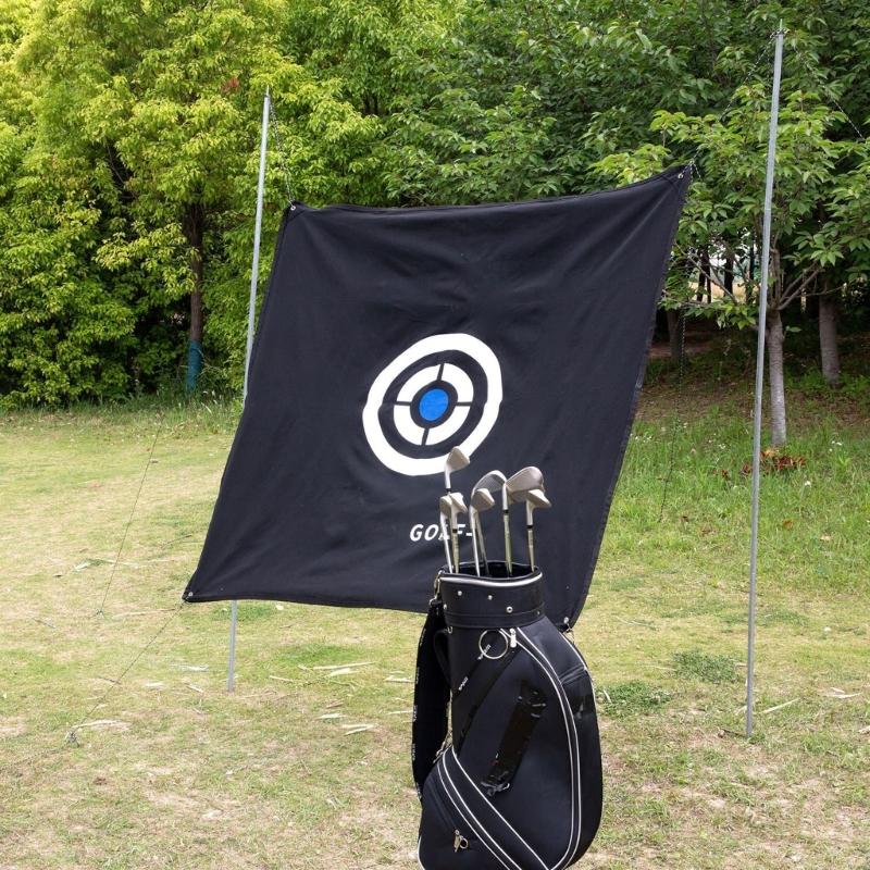 Telo bersaglio da golf 1,5x1,5m Telo per colpire da golf Bersagli per pratica golfistica Ausili per l'allenamento del golf per migliorare l'accuratezza