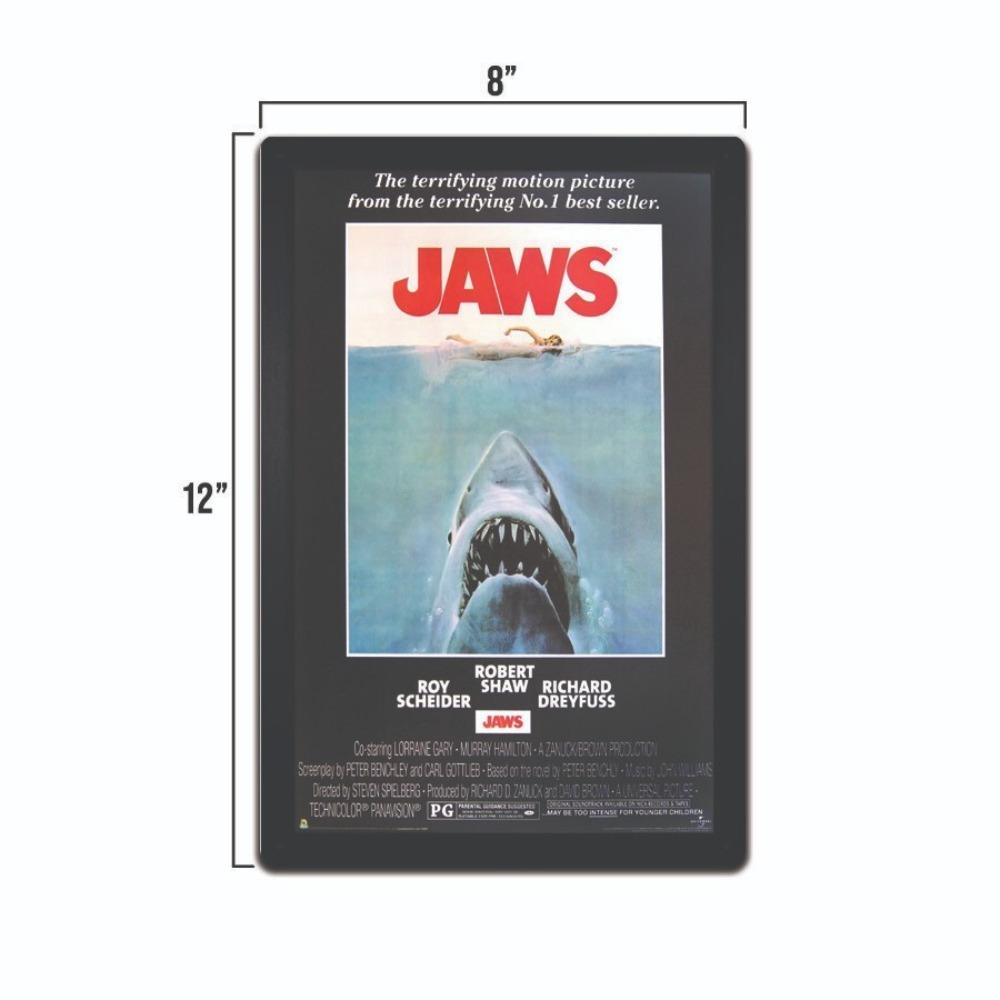 DER WEISSE HAI KLASSIKER Blechschild Filmposter Replikat 8x12 Zoll