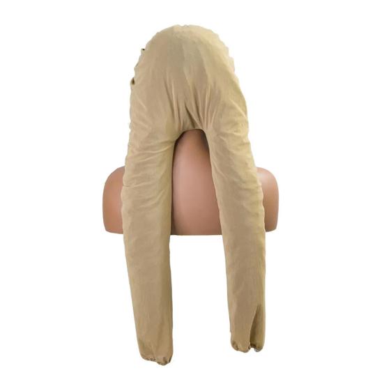 Women Sleeping Hat Dual-Purpose Long Braids Protective Breathable Silk Hair Cover Adjustable Pantyhose