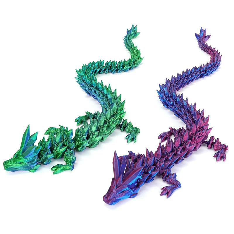3D-printede dragefigurer Flerleddet bevegelig dragemodell Leker Bordplate Dekorativt ornament Bursdagsgaver