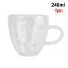 180ml/240ml Heart Love Shaped Tea Beer Mug Juice Cup Coffee Cups Mug Gift Double Layer Glass Mug Heat-Resisting Drinkware
