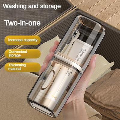 Travel Mouthwash Cup Light Luxury Advanced Toothbrush Cup Couple Portable Storage Bucket Cleaning Kit Electric Toothbrush Case