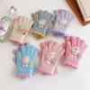 Cold Proof Plush Gloves Cute Cartoon Rabbit Mittens New Warm Gloves  Winter