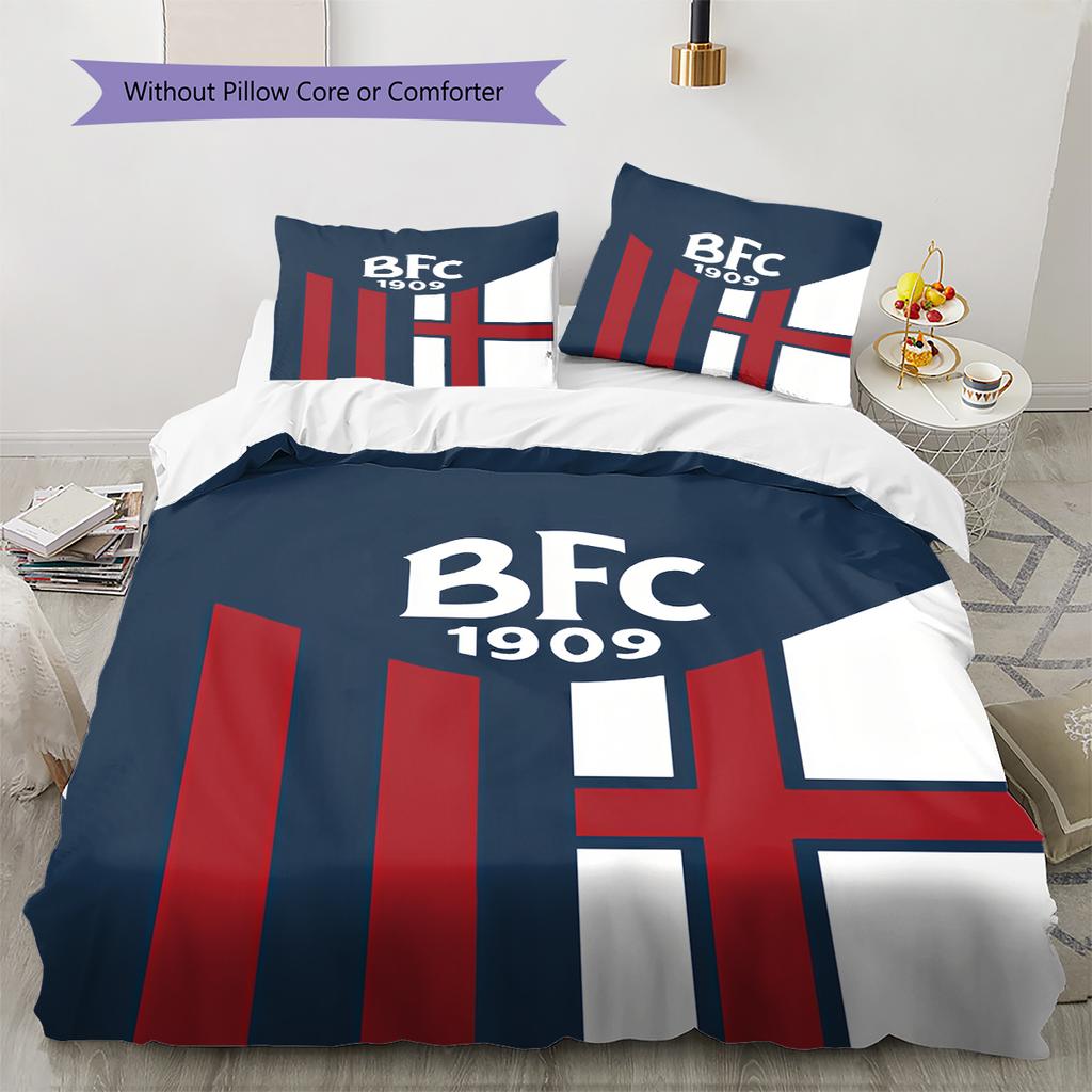 Bologna FC 1909 Pattern Bedding Home Decoration Birthday & Festival Gift (1 * duvet cover + 2 * pillowcase, without core)