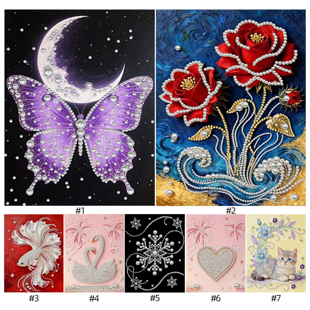 Pearl DIY Diamond Art Kits 11.8x15.7inch Diamond Art Diamond Painting with Frame for Adults/Beginners Gift Idea Home Decor