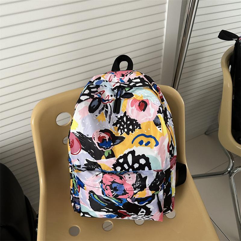 New Schoolbag Female Style, College Student Backpack Primary School Junior High School Leisure College Style Backpack Female