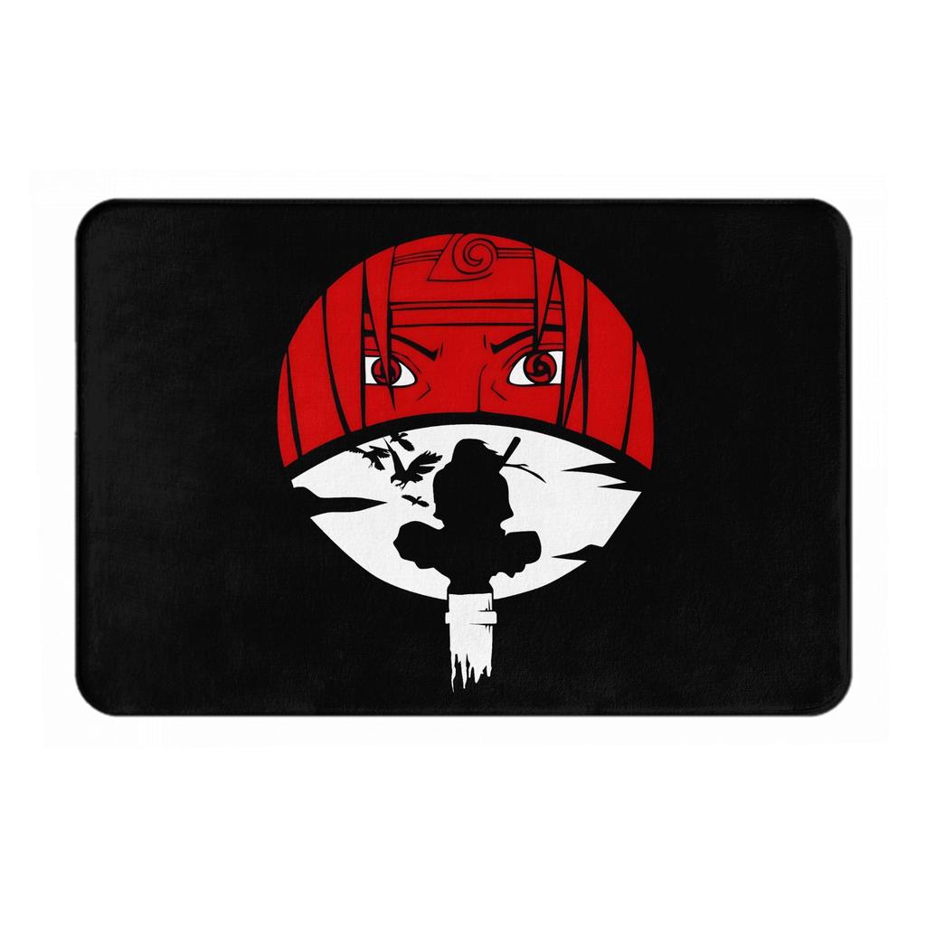 Anime Narutos Uchiha Clan Doormat Anti-Slip Kitchen Bathroom Mat Bedroom Balcony Door Floor Entrance Carpet Rug