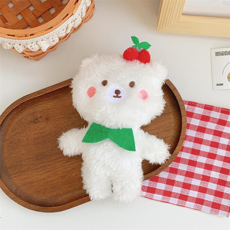 New Cherry Bear Bunny Plush Pendant Cute Cartoon Doll Schoolbag Keychain Catcher Doll