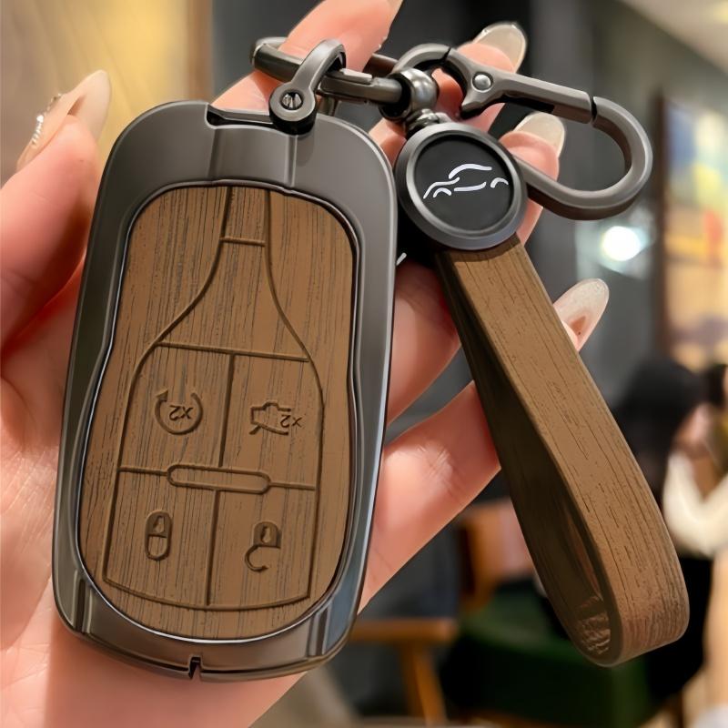 Aesthetic Wooden Pattern Key Cover Suitable For Maserati Ghibli Levante Quattroporte 2014-2024 Accessories