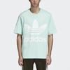 Adidas Originals Trefoil Large Logo Print Crew Neck T-Shirt Men Tops Mint-Green DH5839