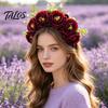 Praktisk Hårstyling Tilbehør Stofblomst Pandebånd til Kvinder, Boho Blomsterbånd, Unik Dekoration Hovedbeklædning uden at glide, Mode Accessories