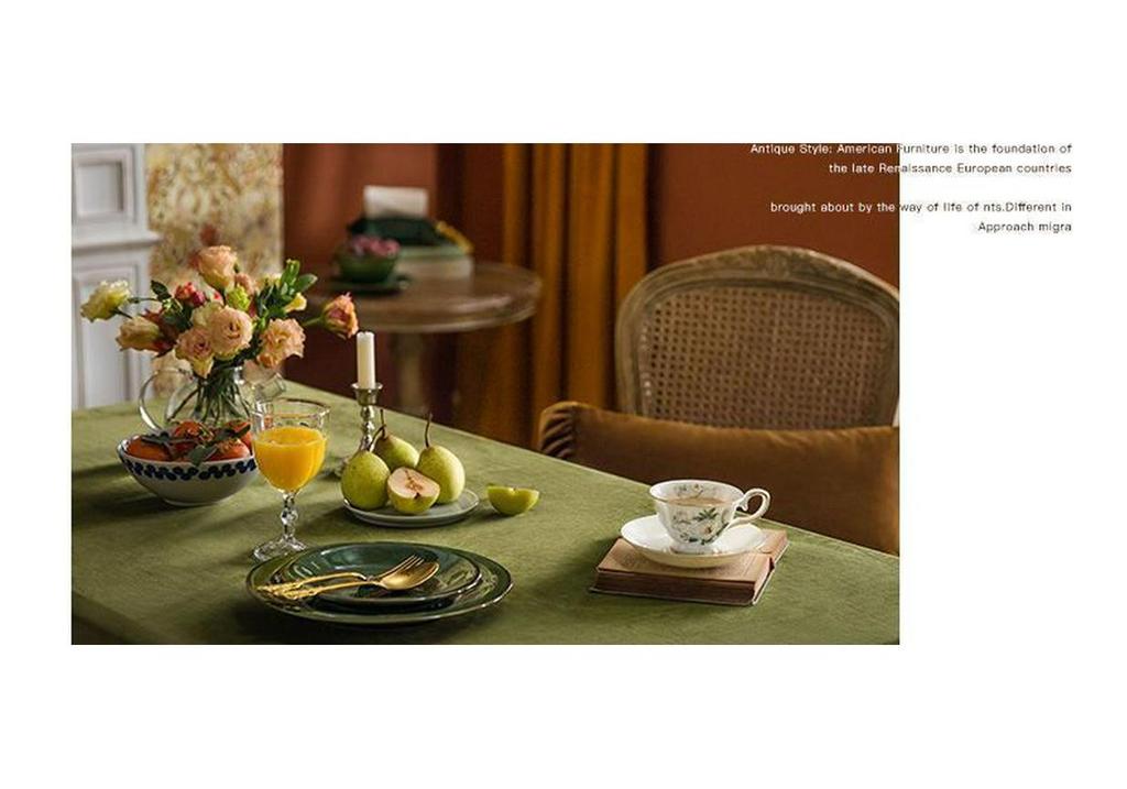 Elegante Fluwelen Tafelkleed voor Eet-, Koffie- of Vergadertafels