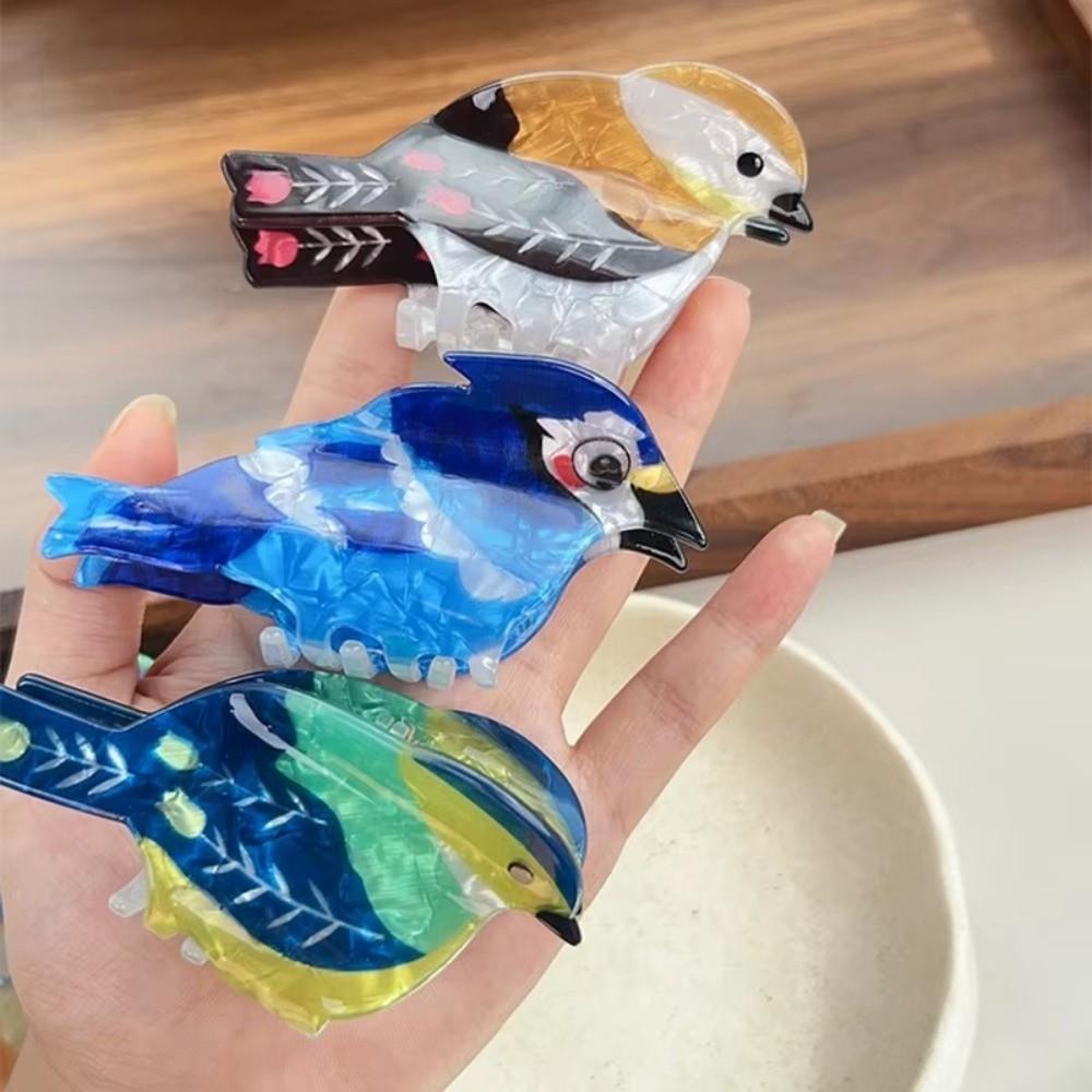 Colorful Design Hair Claw Clip Sweet Korean Style Bird Hairpin Hair Accessories  Travel Accessory