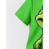 Boys' Spring and Autumn Set with Stylish Dinosaur Print Round Neck Short Sleeve T-Shirt and Shorts Casual