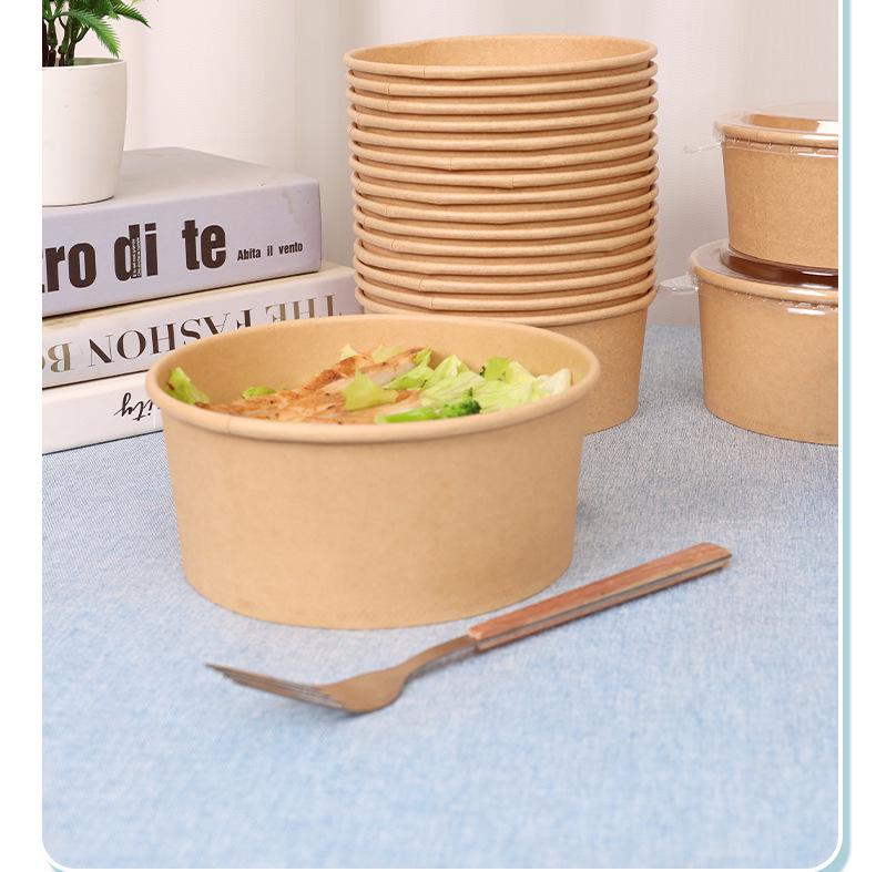 Cheng Yuan 750ml Thick Kraft Paper Bowl - Disposable Lunch & Takeaway Container