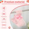 12Pcs Pearl Hanger Kids Plastic Artificial Pearl Bead Bow Hanger Exquisite Shape Clothing Storage Tools for Children Pet Clothes