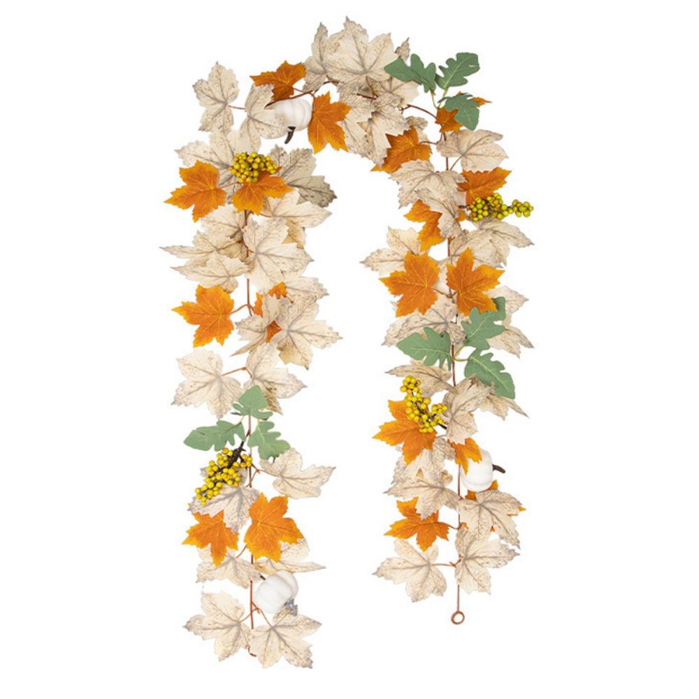 Realistic Artificial Maple Leaf Vine Artificial Flowers Garland Hanging Plants  Garden Decor
