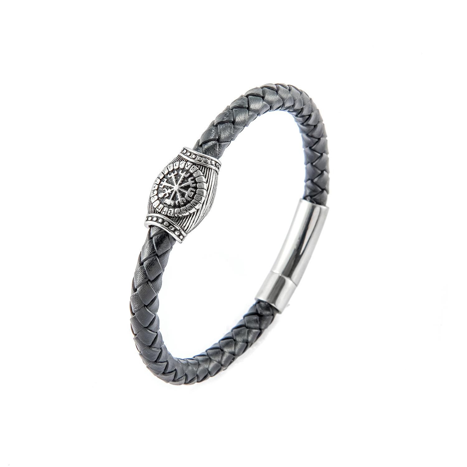 Men s Accessories, Stainless Steel Nordic Viking Accessories Men s Leather Rope Woven Bracelets, Simple Bracelets Bracelets