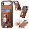 For iPhone Air Case RFID Blocking Carbon Fiber Leather Phone Back Cover with Card Holder